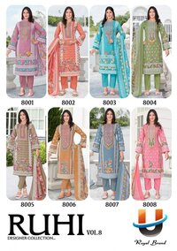 Royal Ruhi Vol-8  Karachi Dress Material
