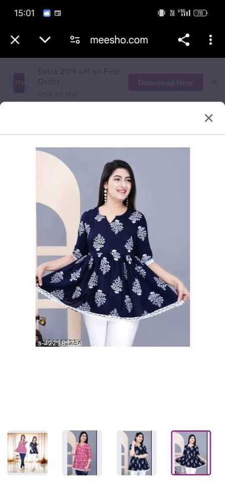 Womens Short Kurti