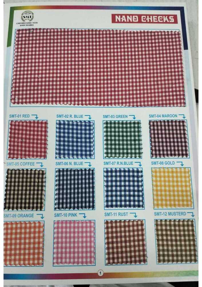 PolyCheck Uniform Shirting Fabric