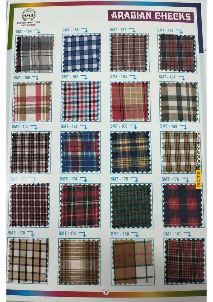 PolyCheck Uniform Shirting Fabric