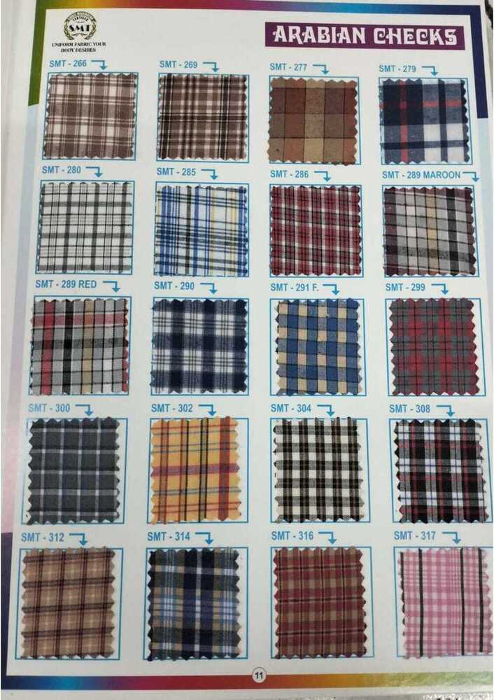 PolyCheck Uniform Shirting Fabric