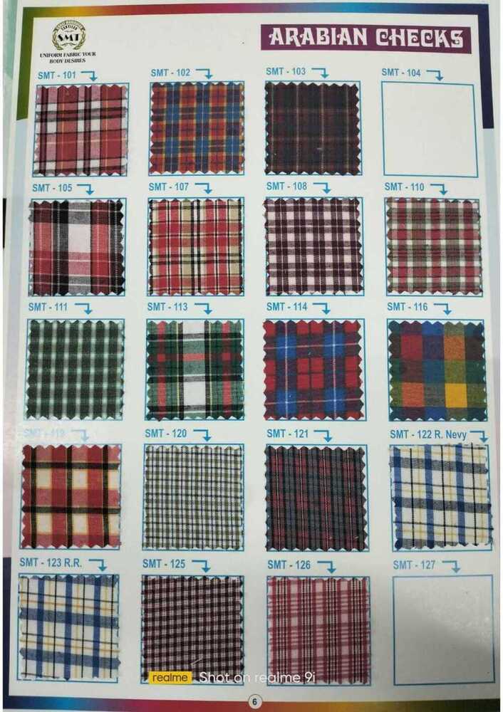 PolyCheck Uniform Shirting Fabric