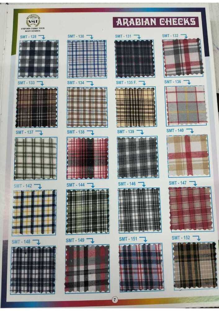 PolyCheck Uniform Shirting Fabric
