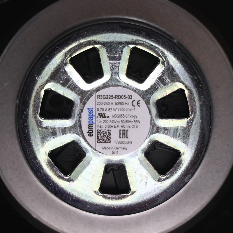 Ebmpapst R3g225-rd05-03 230v 82w 2200rpm Ec Hvac Fan Fresh Air System Electric Drive Centrifugal Cooling Fan R3g225- - Color: Black
