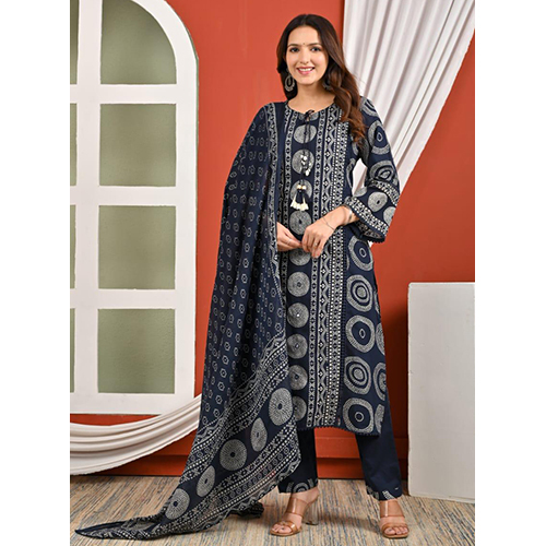 Blue Anarkali Kurta Set
