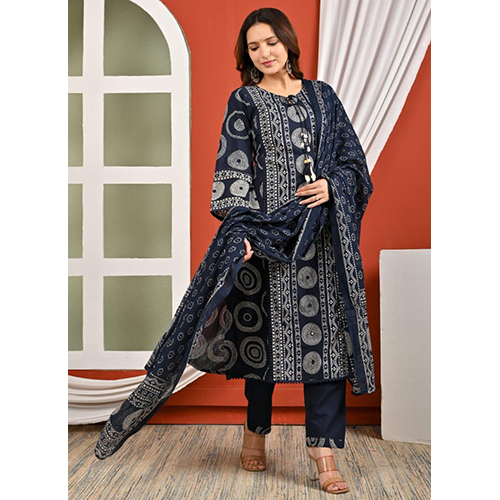 Blue Anarkali Kurta Set