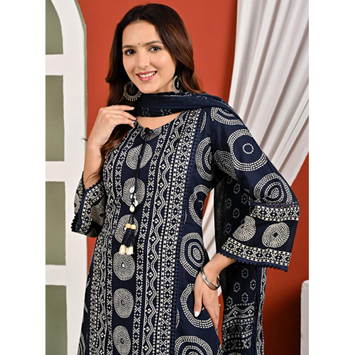 Blue Anarkali Kurta Set