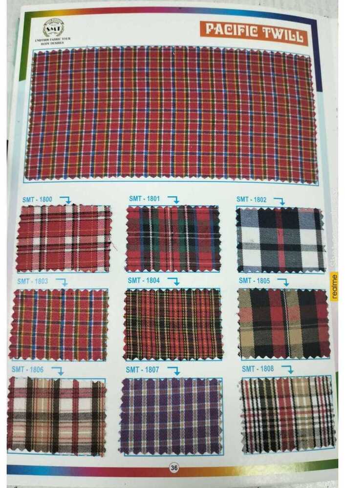 TwiCheck Uniform Shirting Fabric