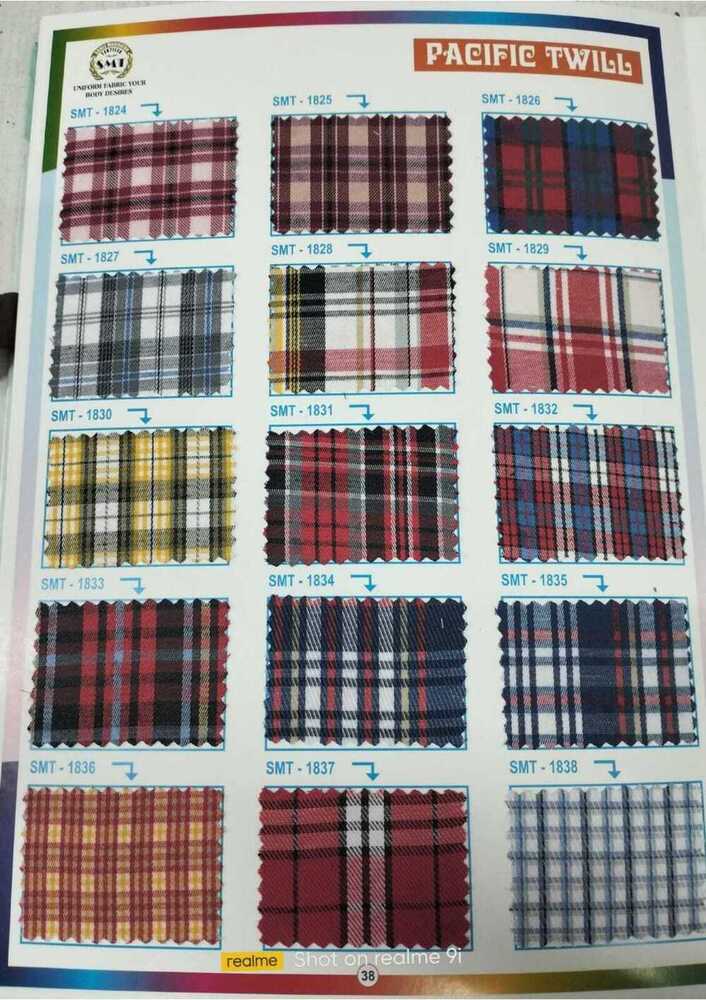 TwiCheck Uniform Shirting Fabric