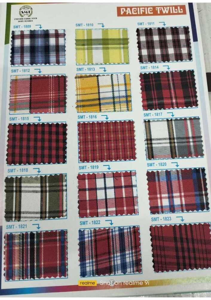 TwiCheck Uniform Shirting Fabric