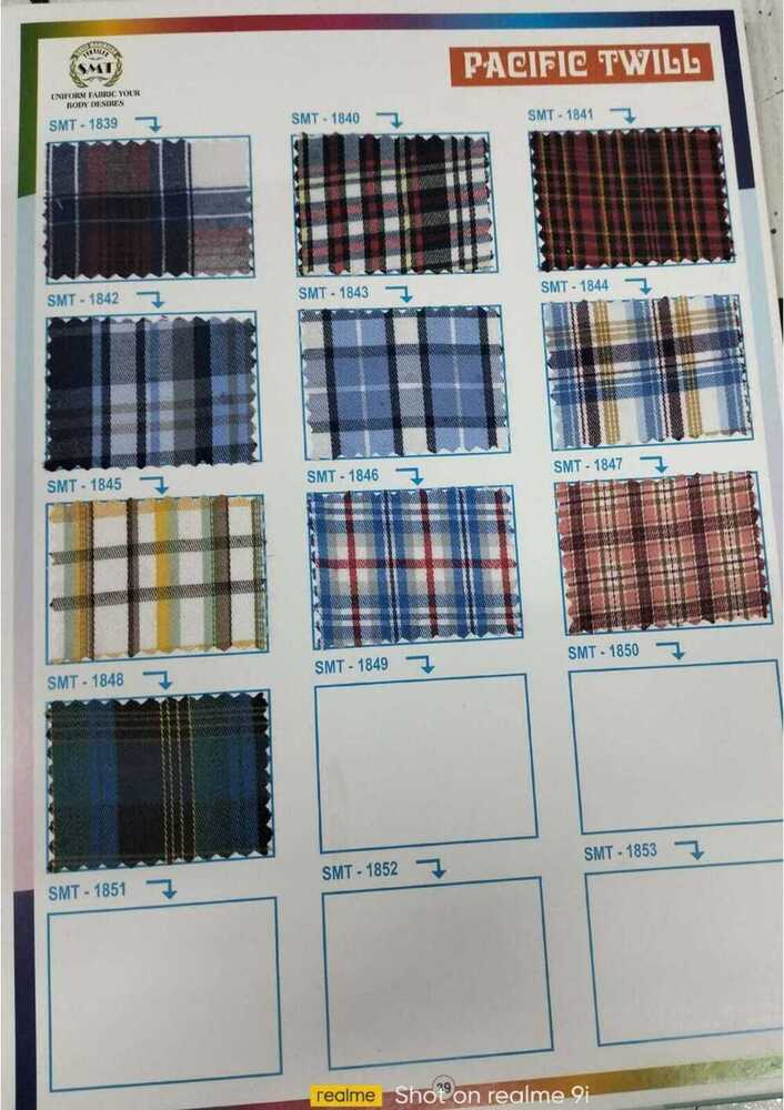 TwiCheck Uniform Shirting Fabric