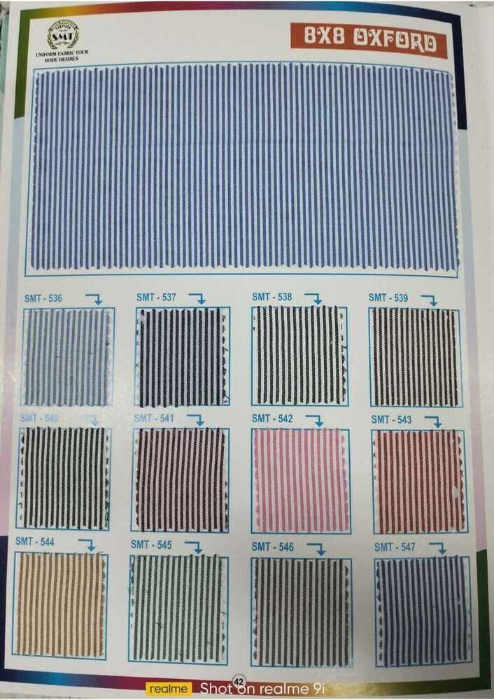 PolyOxford Stripe Shirting Fabric
