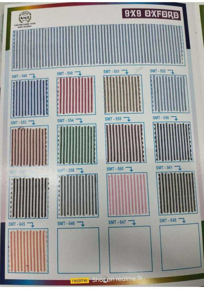 PolyOxford Stripe Shirting Fabric