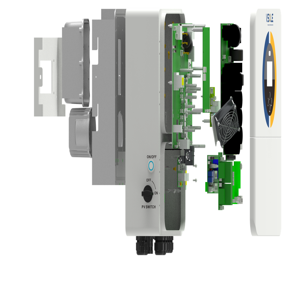 Solar Hybrid Inverter Three Phase 5kw - Color: White