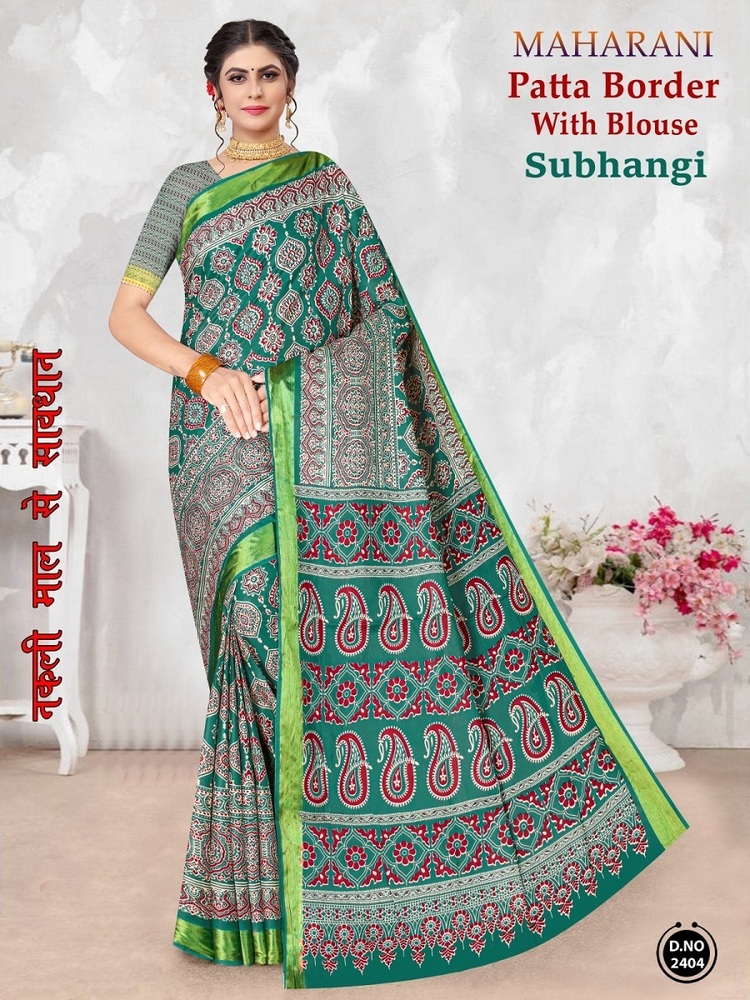 Maharani Shubhangini Patta Border  Cotton Saree