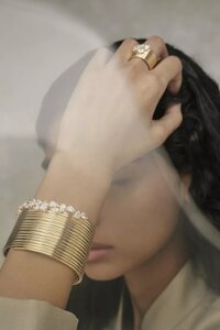 Pear Cut Lab Diamonds Blast Diamond Cuff Bangle