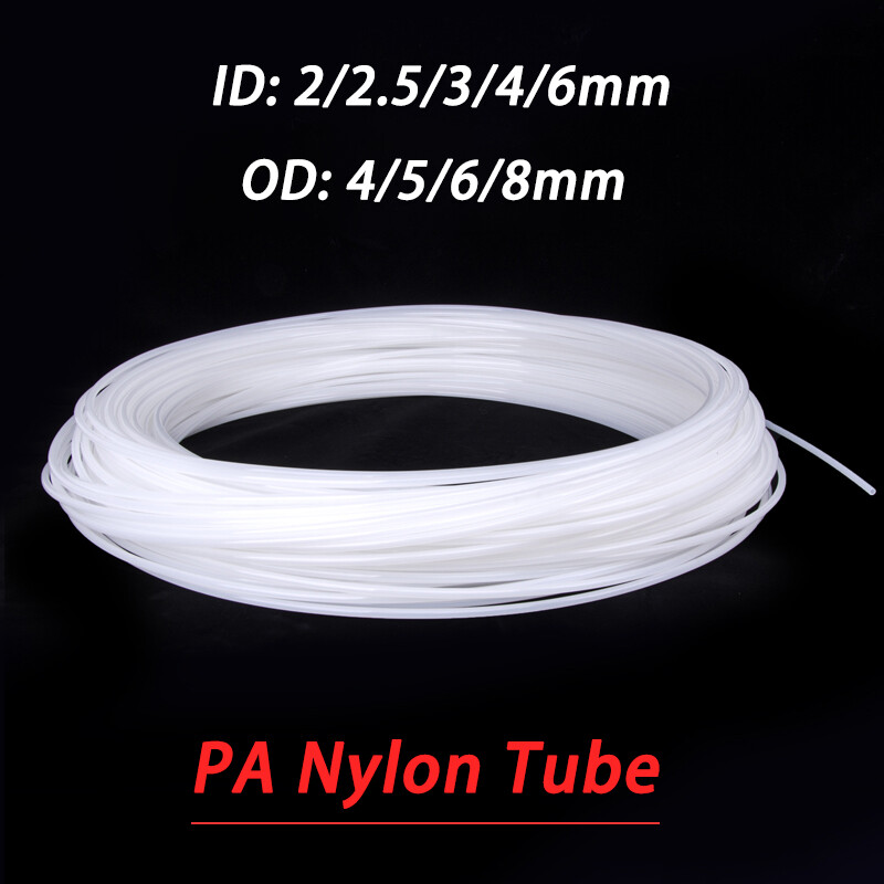 GIS-PA2-0008100 30 Bar-Nylon Tube/White/OD-08 MM/ID-06 MM/100 Mtr Roll