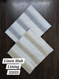 Slubline Linen Stripe Fabric - Attributes: Washable