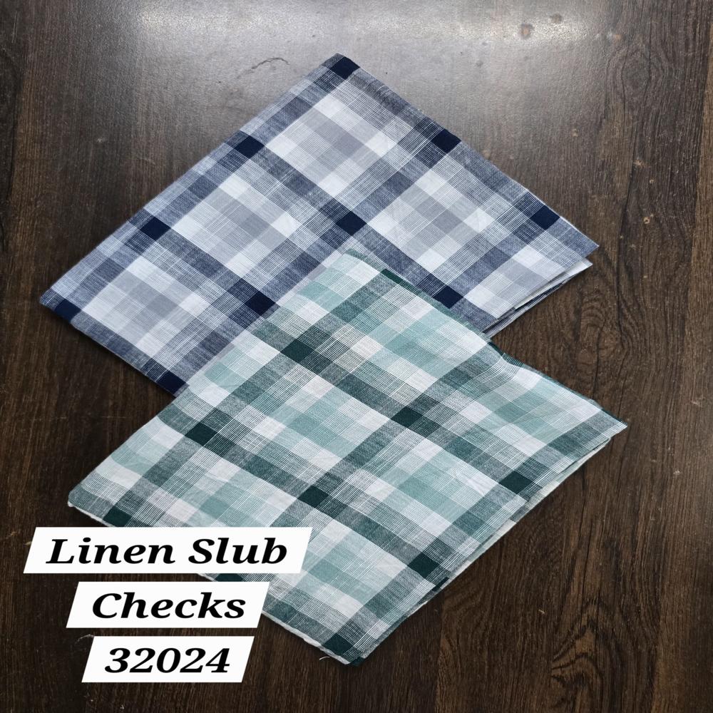 SlubCraft Checks Linen Fabric