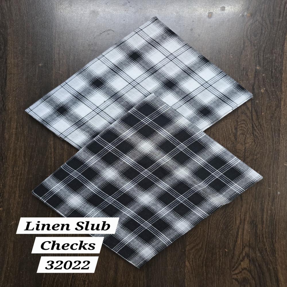 Slubcraft Checks Linen Fabric - Application: Apparel