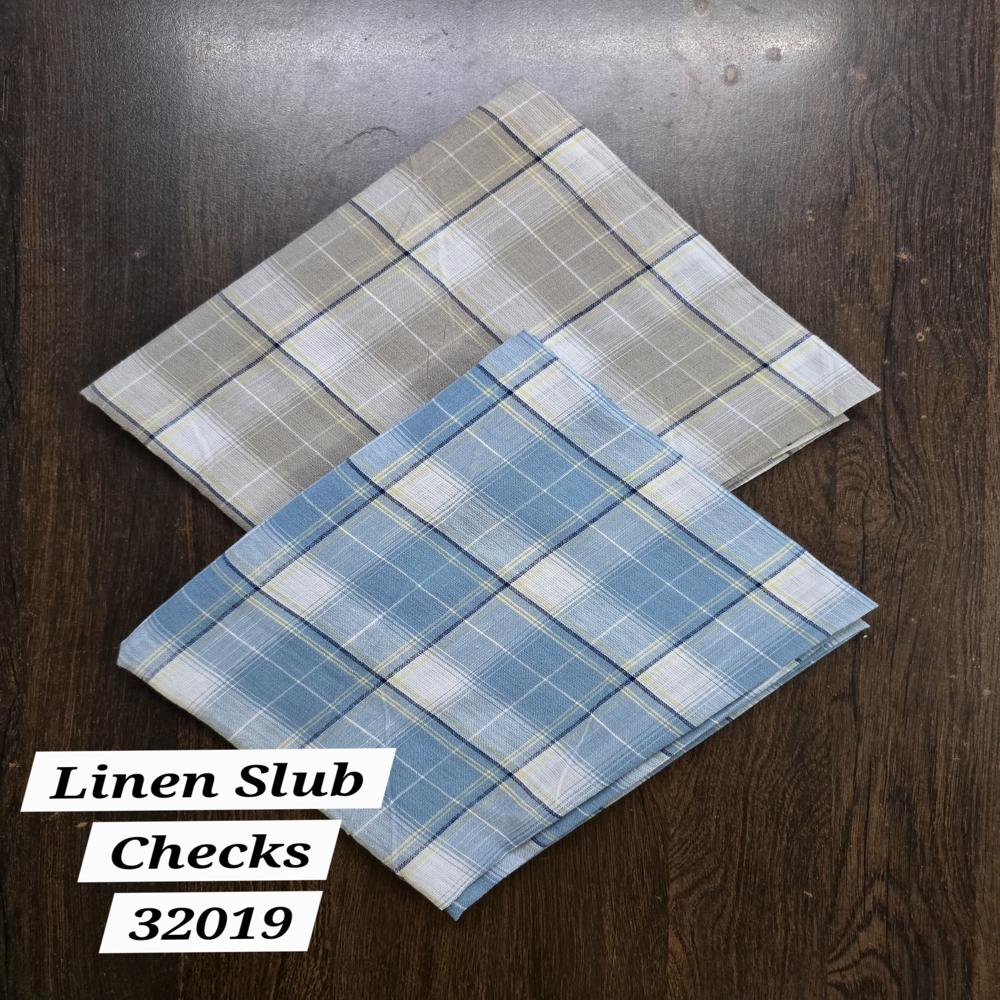 Slubcraft Checks Linen Fabric - Application: Apparel