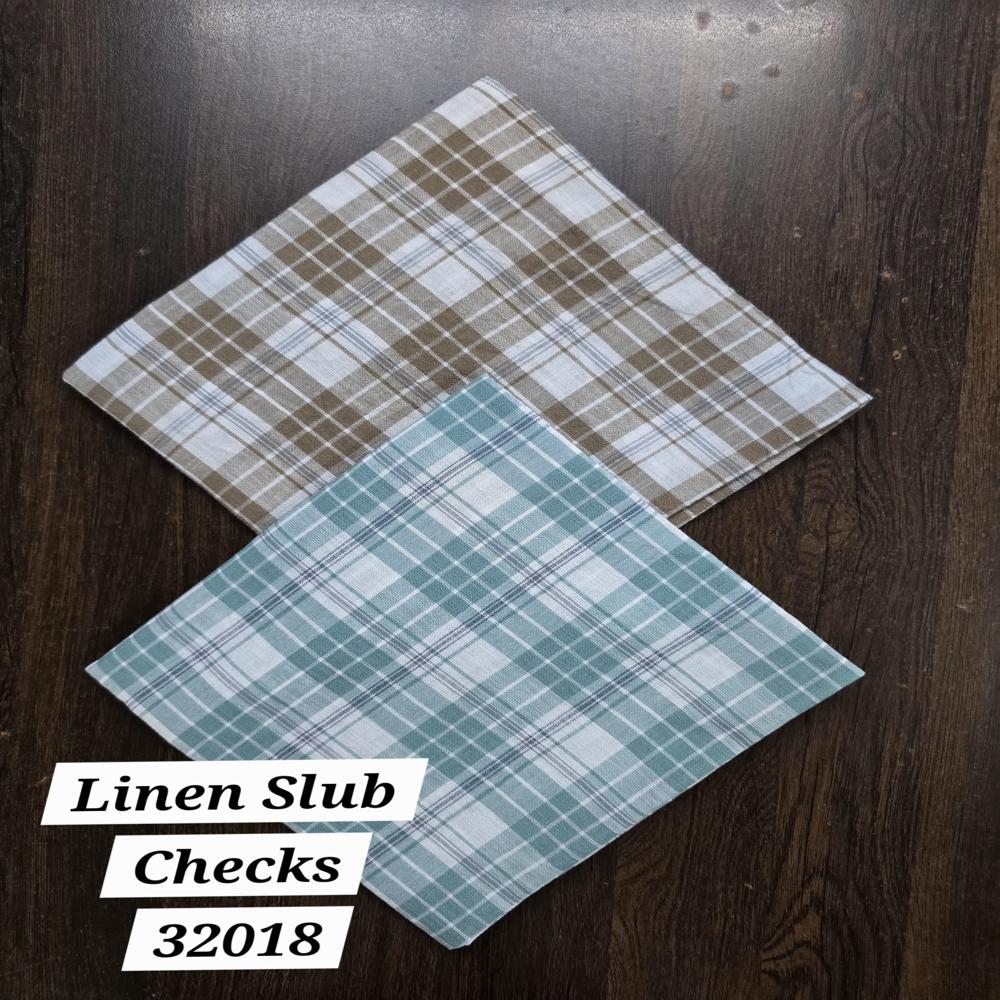 ClassicCheck Linen Slub Fabric