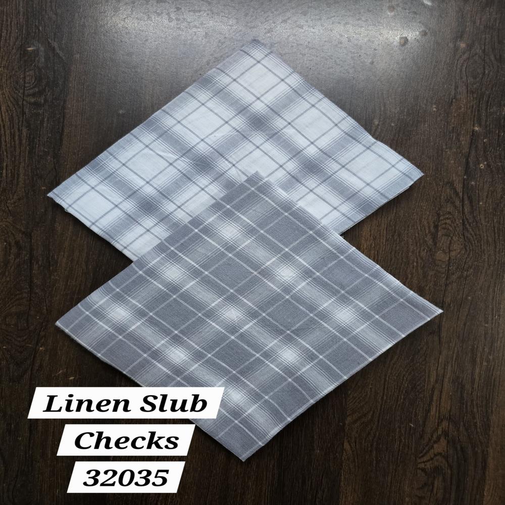 ClassicCheck Linen Slub Fabric