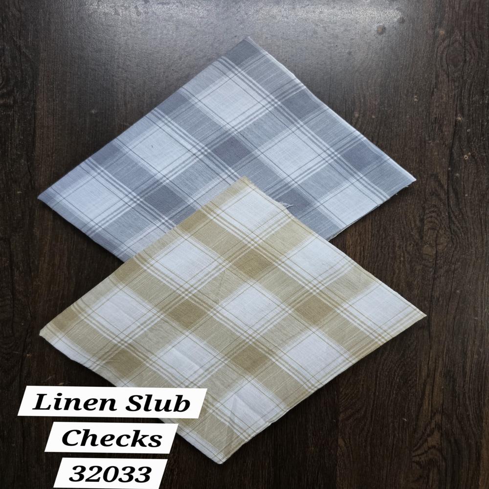 ClassicCheck Linen Slub Fabric
