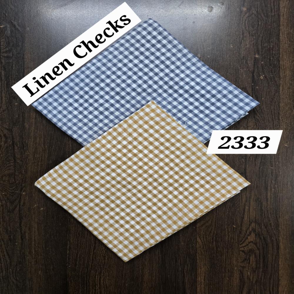 ClassicCheck Linen Slub Fabric