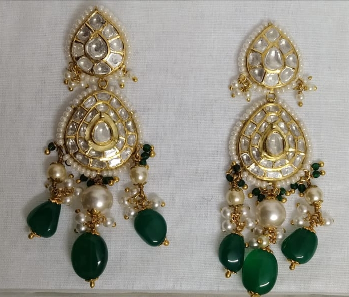 18Kt Uncut Polki Earring