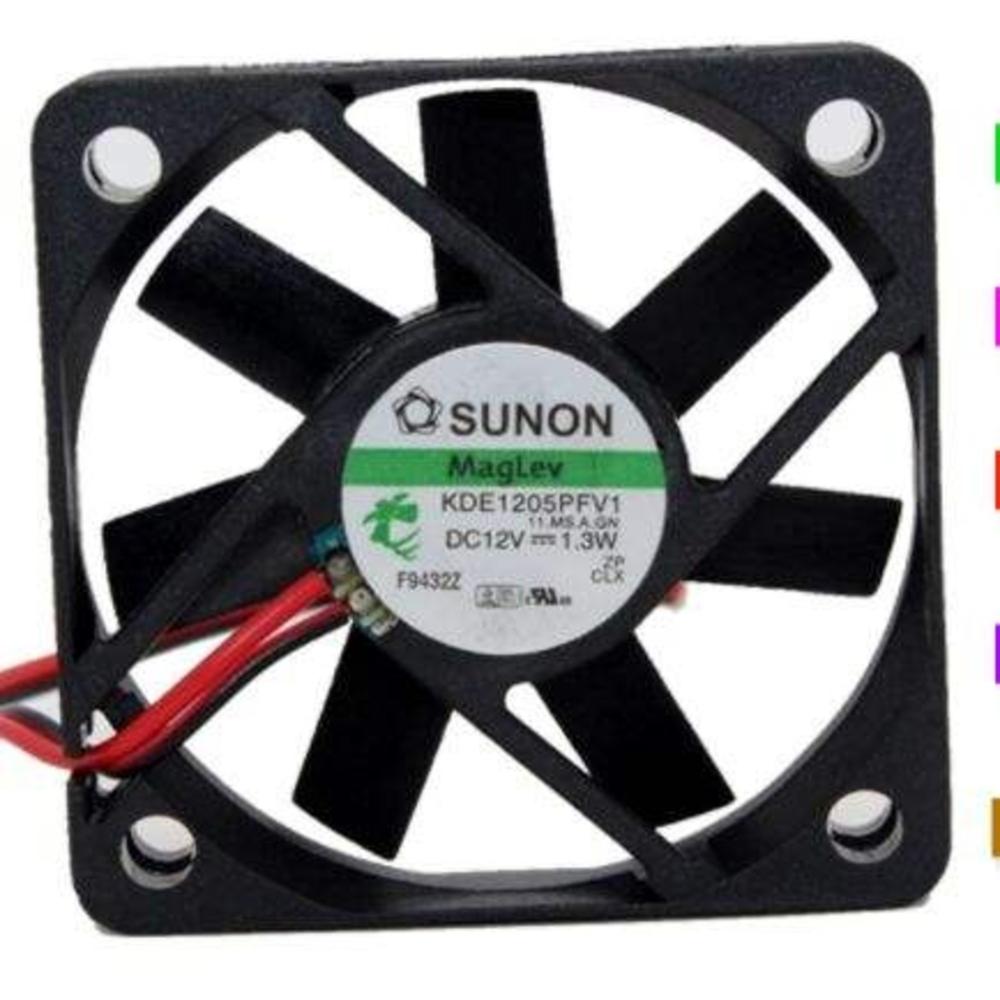 SUNON KDE1205PFV1 12V DC 1.3W 50X50X10mm 5010 Low Noise 0.11A 5cm 18CFM 5500RPM Magnetic Levitation Mini Axial Cooling Fan