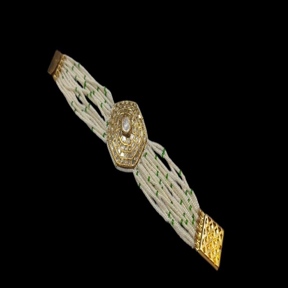 18Kt Hallmarked Gold Uncut Polki Bracelet