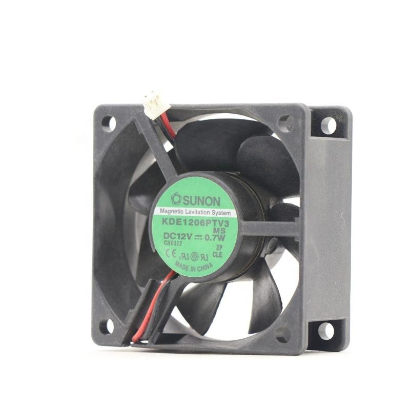 SUNON KDE1206PTV3 6025 6cm 60X60X25mm 12V DC 0.7W 80CFM 3400rpm Magnetic Levitation Ultra-quiet Axial Cooling Fan