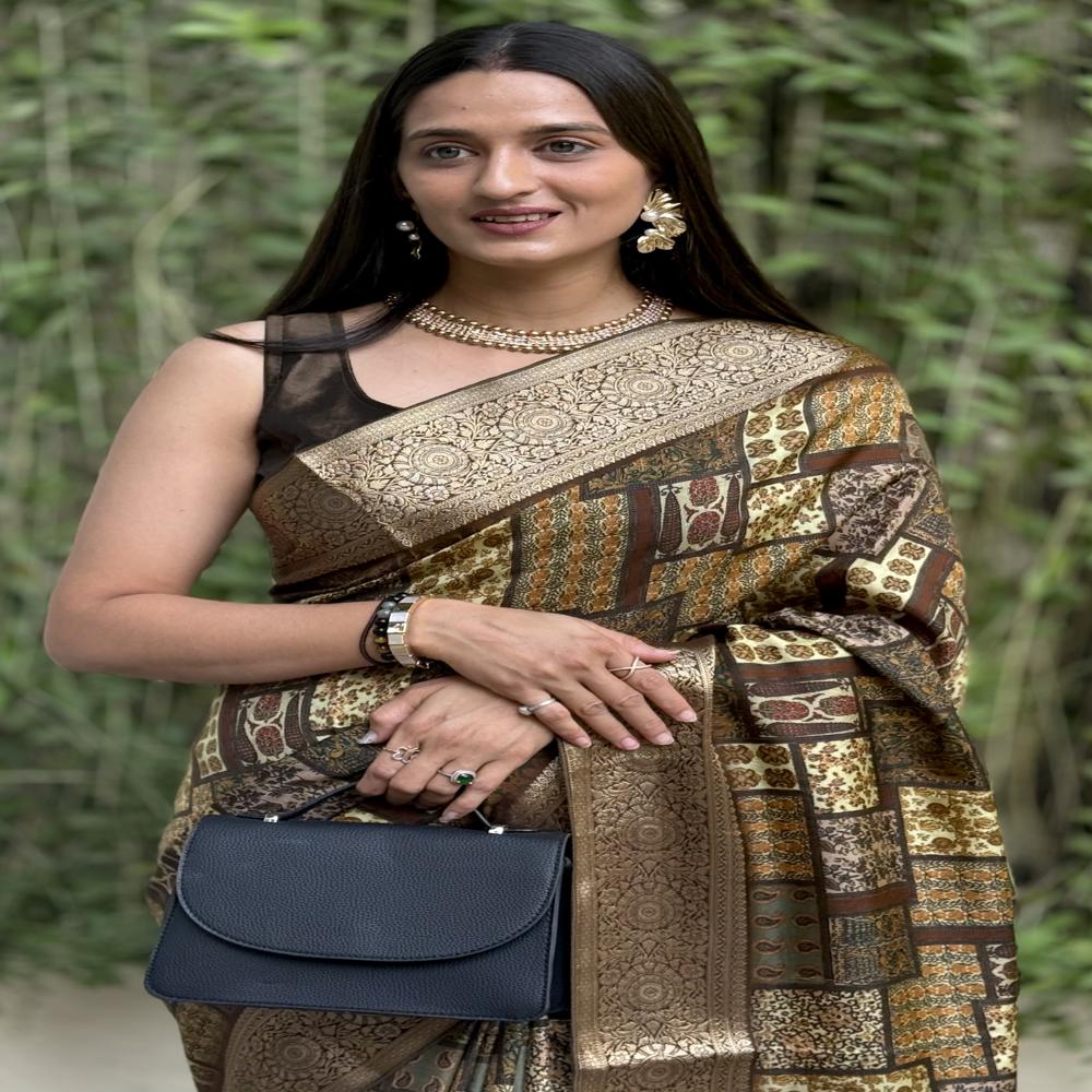 Banarasi Saree - Color: Brown