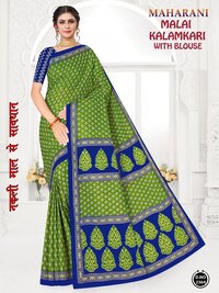 Maharani Malai Kalamkari  Cotton Saree