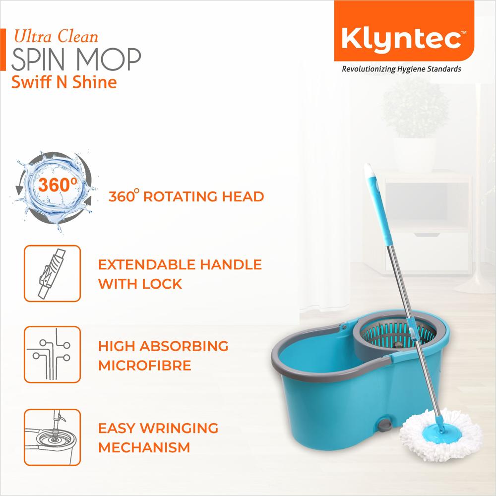 10 Ltr  Blue Ultra Clean Spin Magic Mop (Plastic Wringer)
