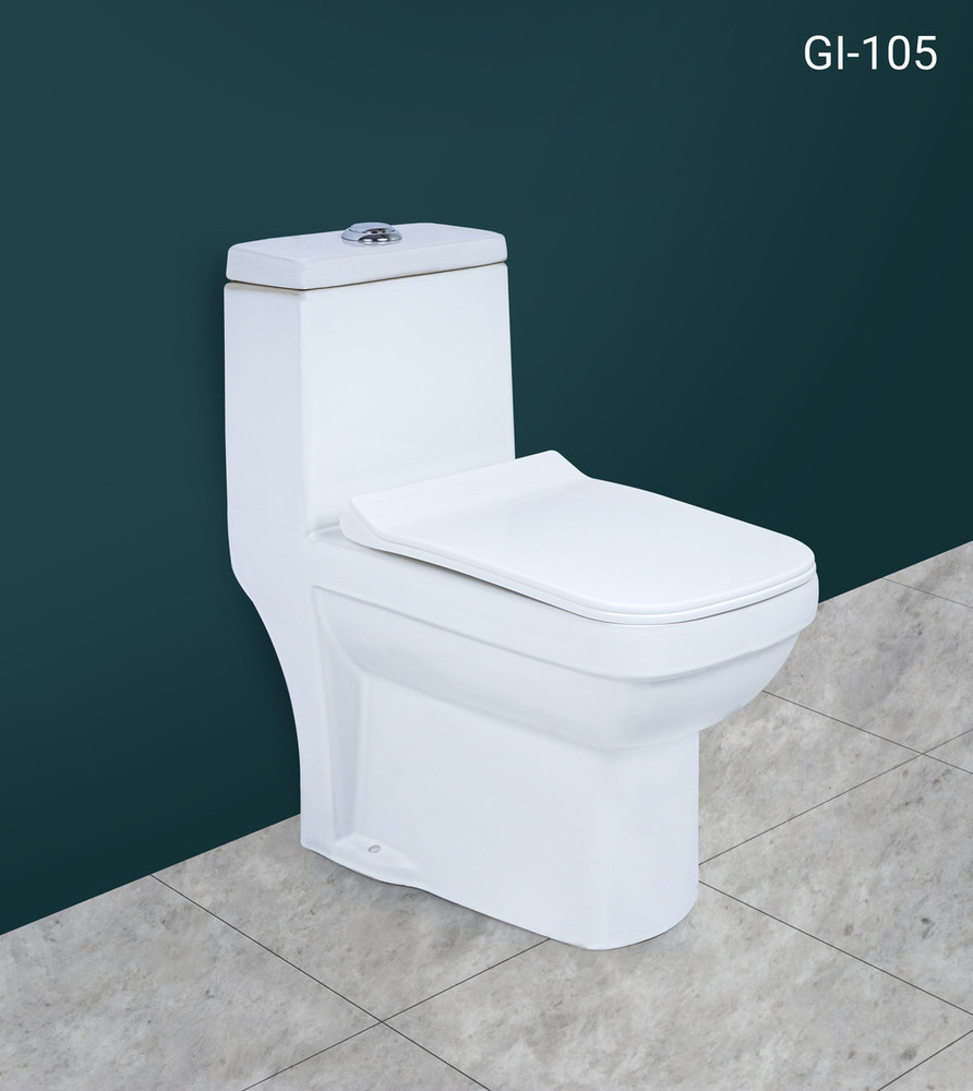 One piece siphonic toilet