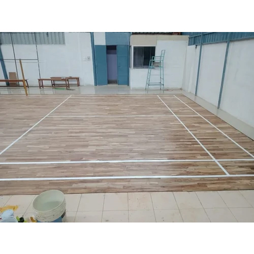 Badminton Court Wooden Flooring - Design Type: Plain