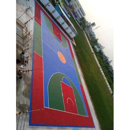 Synthetic Basketball Court Flooring - Color: Multi Colors