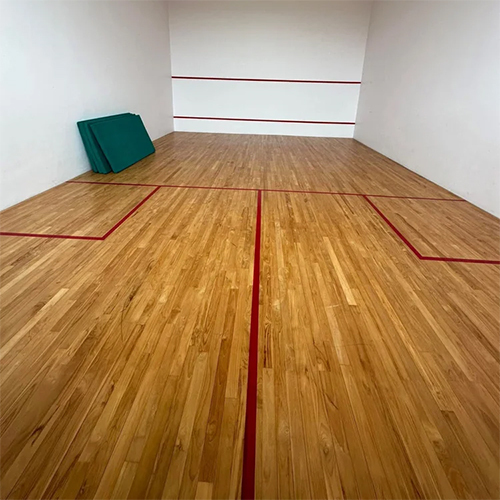 Squash Court Teak Wood Flooring - Design Type: Plain