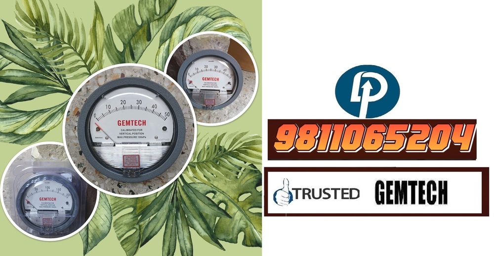 Popular Cities GEMTECH Differential Pressure Gauge Wholesalers for Indore