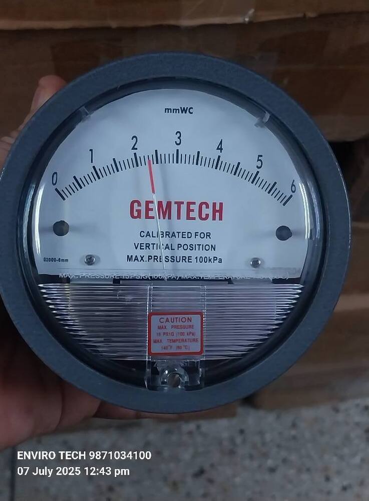 GEMTECH Differential Pressure Gauge Supplier From Ghaziabad Uttar Pradesh