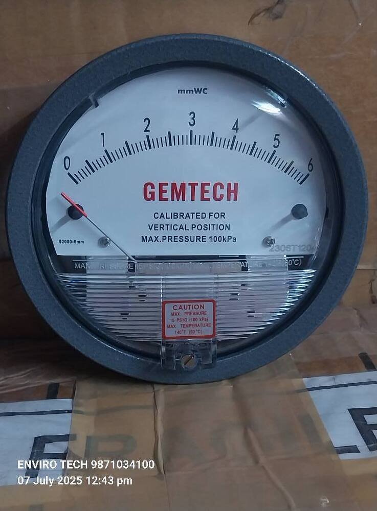 GEMTECH Differential Pressure Gauge Supplier From Hodal Haryana