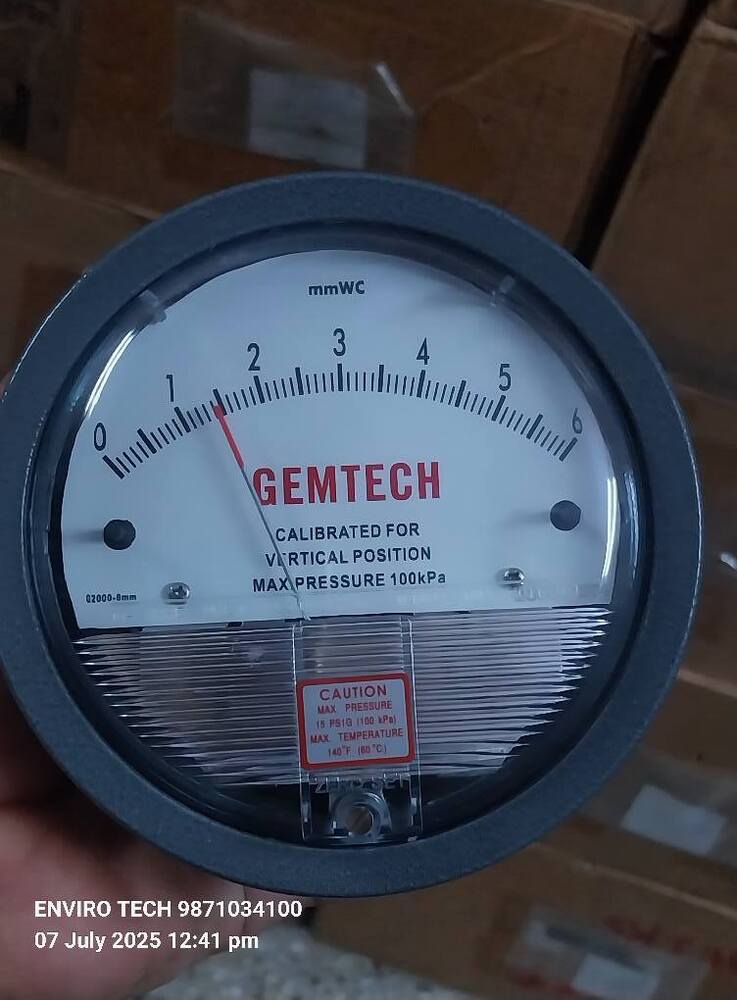 GEMTECH Differential Pressure Gauge Supplier From Goa