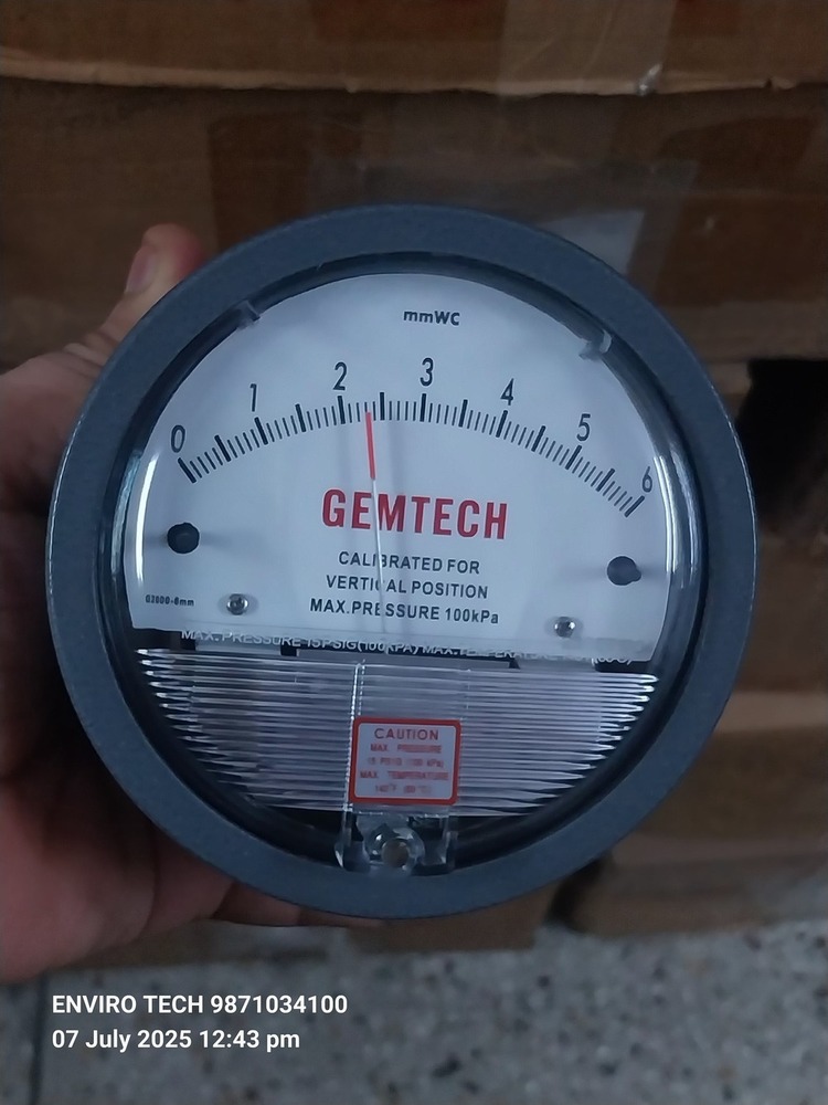 GEMTECH Differential Pressure Gauge Supplier From Goa