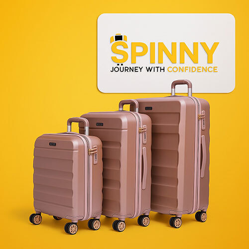Pink 3 Pcs Set Trolley Bag