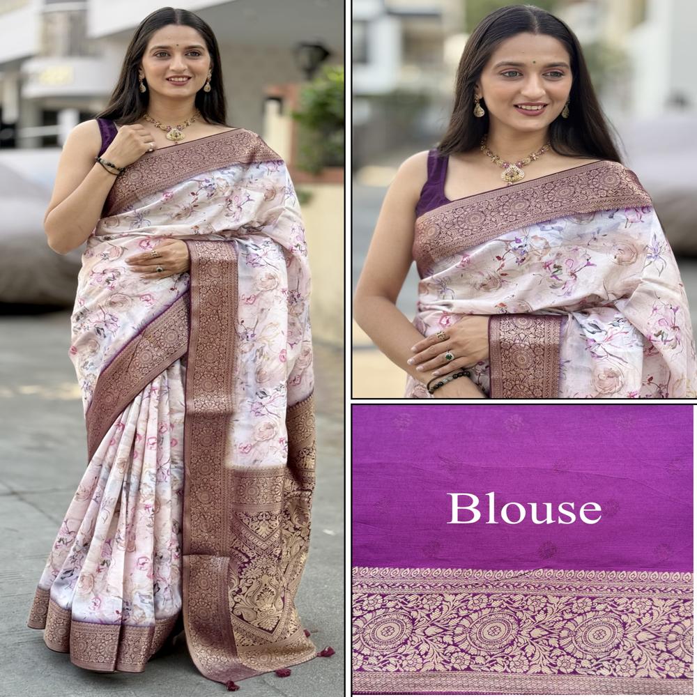 Silk Saree - Color: Purple