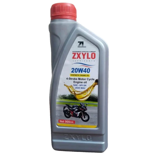 900 Ml Zxylo 20W40 Synthetic 4 Stroke Motor Cycle Engine Oil - Pack Type: Bottle