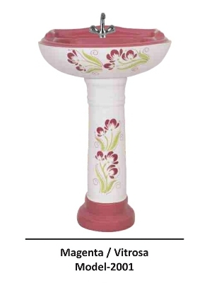 Vitrosa set Basin with pedestal