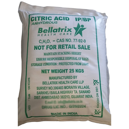 25 Kg Citric Acid Anhydrous - Color: White
